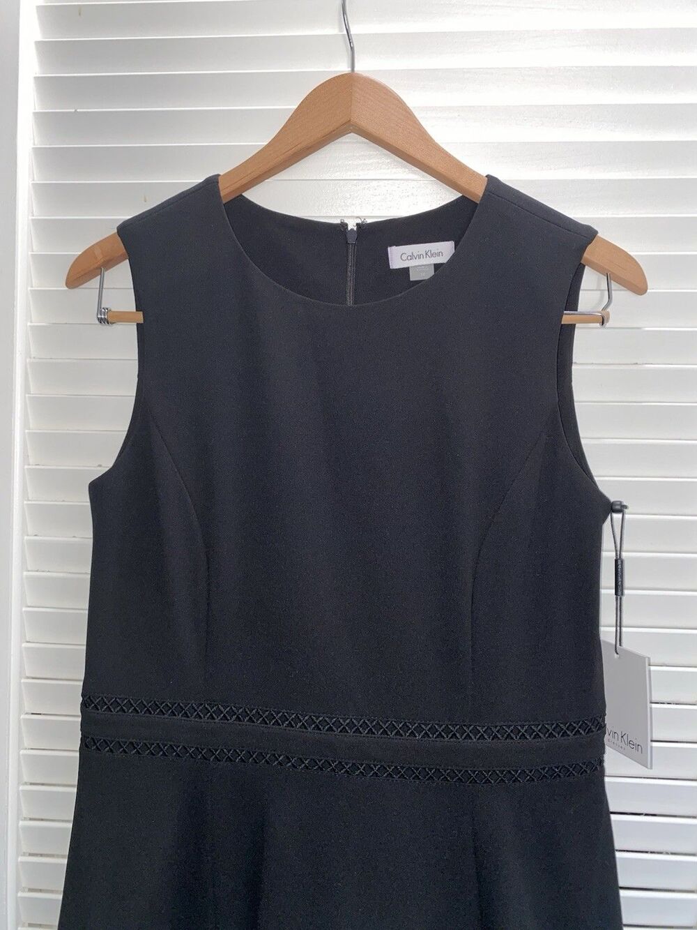 Calvin Klein Women's Black Sleeveless Fit & Flare Dress NWT Size 10